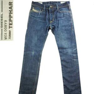 Diesel Turbo Tepphar Slim Carrot Jeans Button Fly Starched "29x32" Actual 32x29